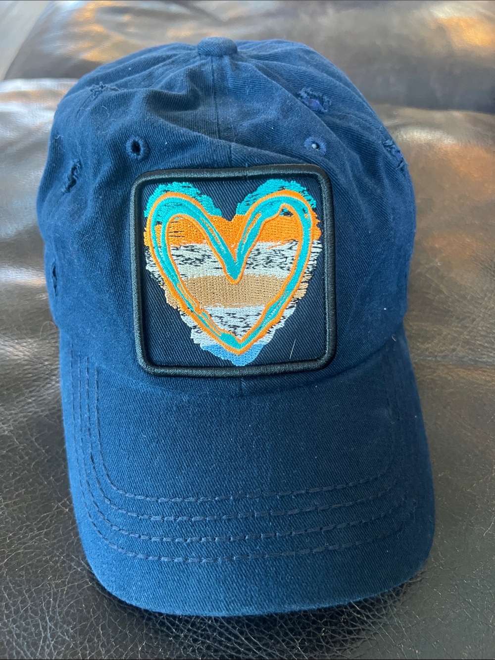 4350 District Navy Cotton Cap with Heart Patch
